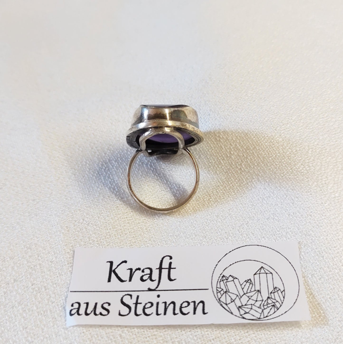 Amethyst-Ring, freeform, Designerarbeit, GR 56