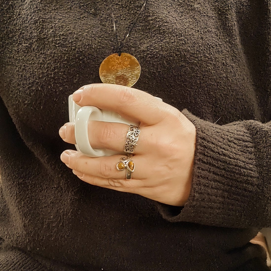 Tigerauge-Ring, Gr. 57