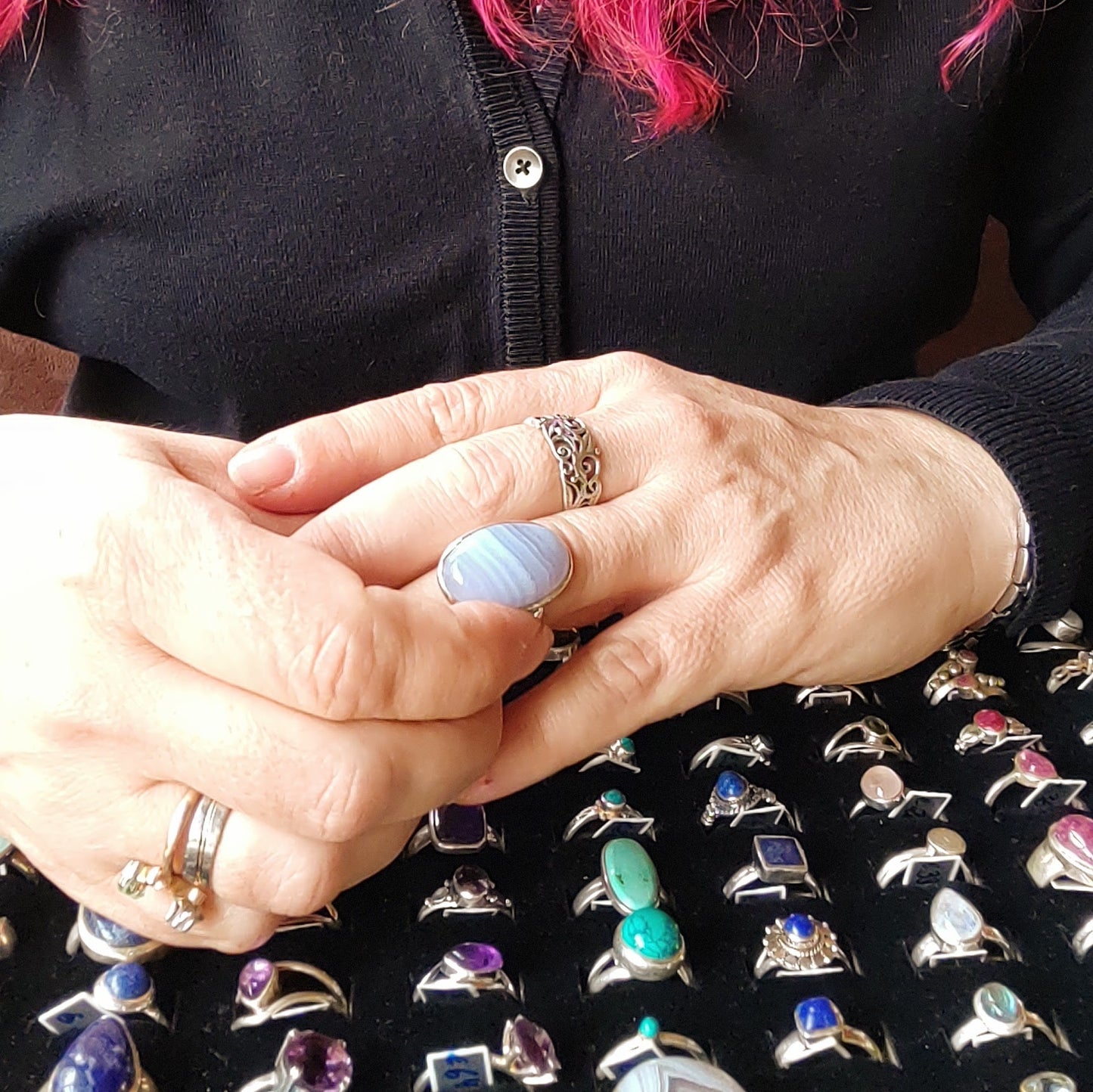 Chalcedon-Ring, Gr. 56