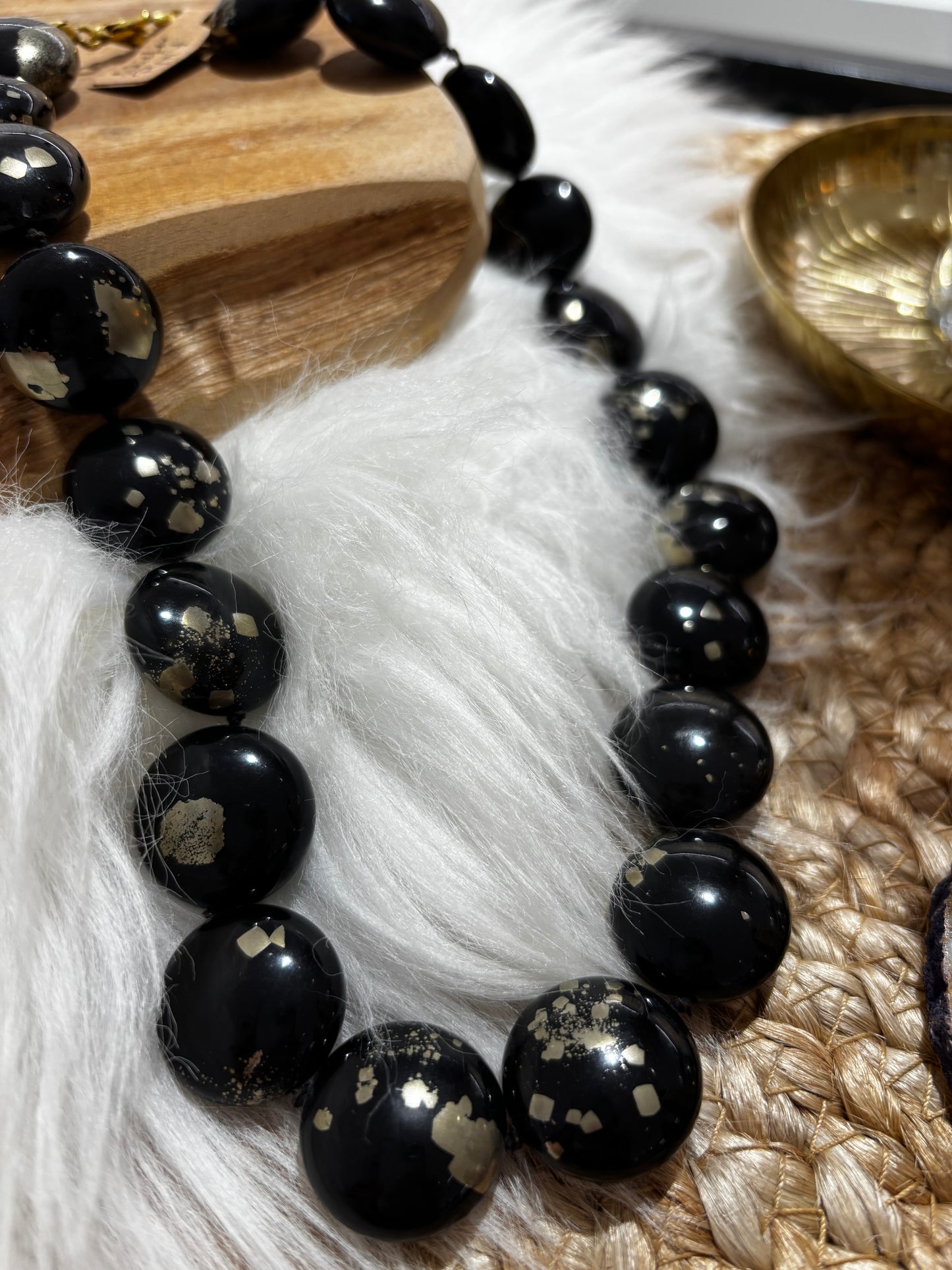 Schiefer-Pyrit-Kette, Linsen, glänzend - Scholz GmbH