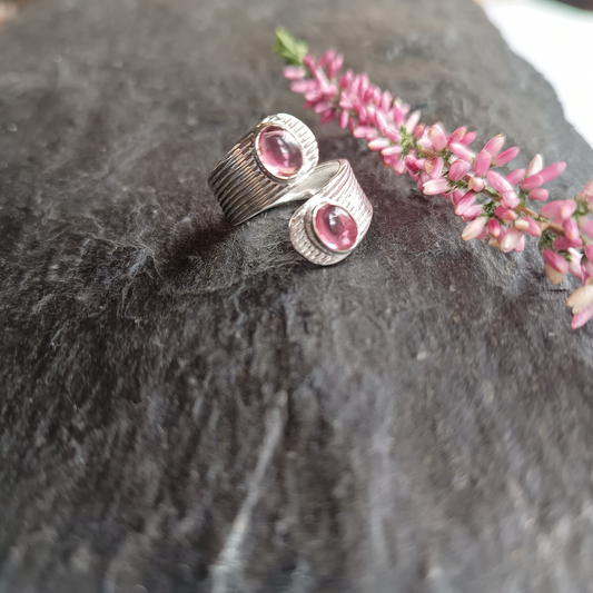Turmalin rot Ring zwei Steine Gr. 58 - Scholz GmbH