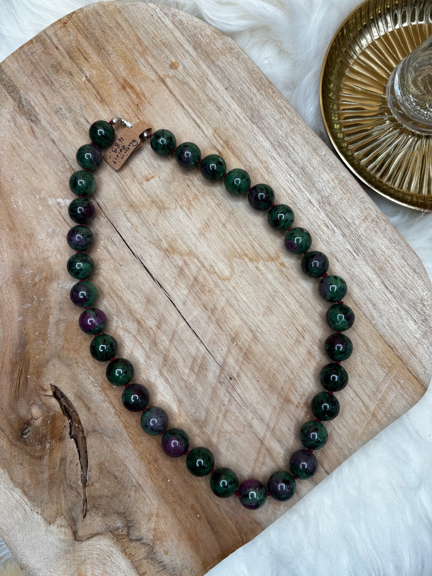 Rubin-Zoisit-Kette, Kugeln - Scholz GmbH