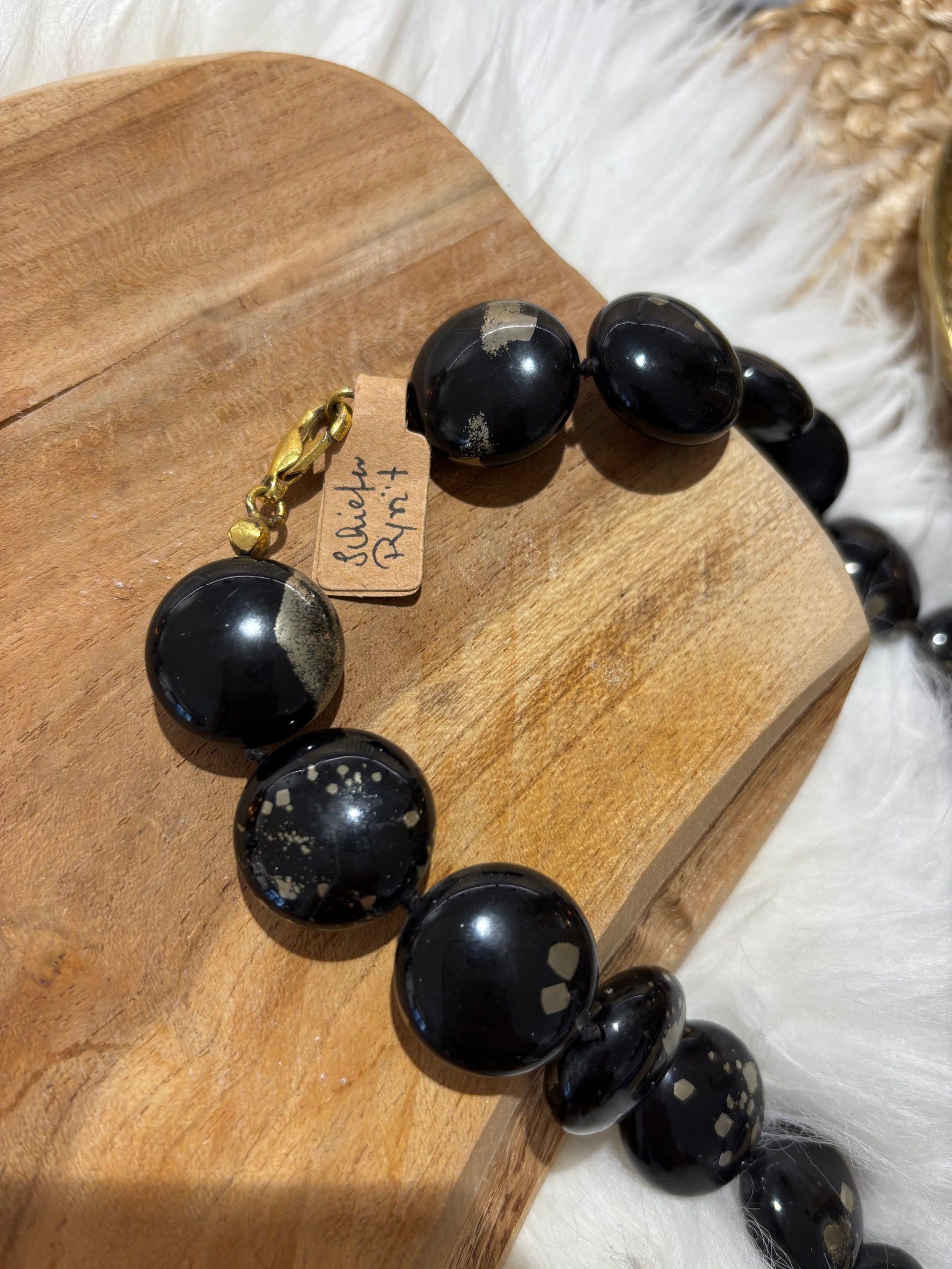 Schiefer-Pyrit-Kette, Linsen, glänzend - Scholz GmbH