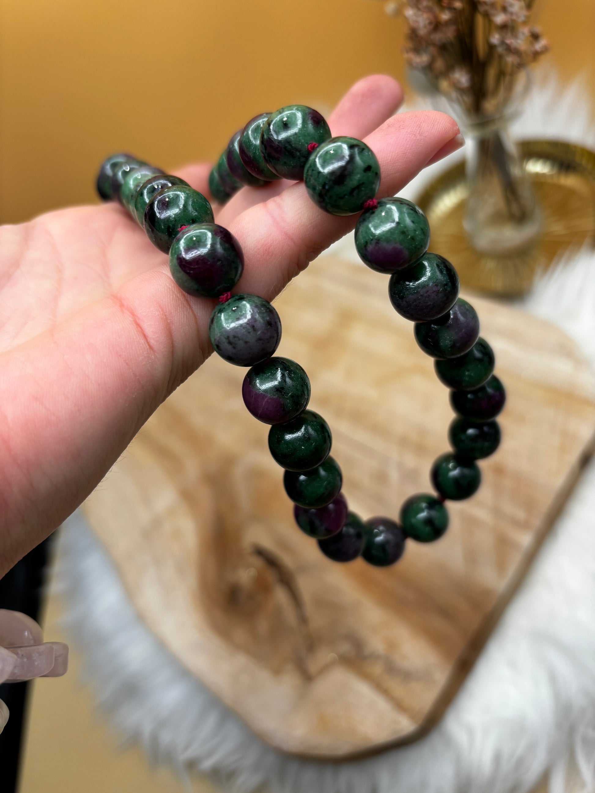 Rubin-Zoisit-Kette, Kugeln - Scholz GmbH