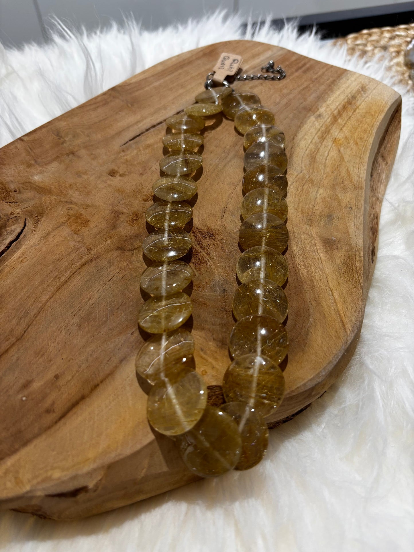 Rutilquarz-Kette, AAA+, Linsen, wunderschöne Rutile - Scholz GmbH