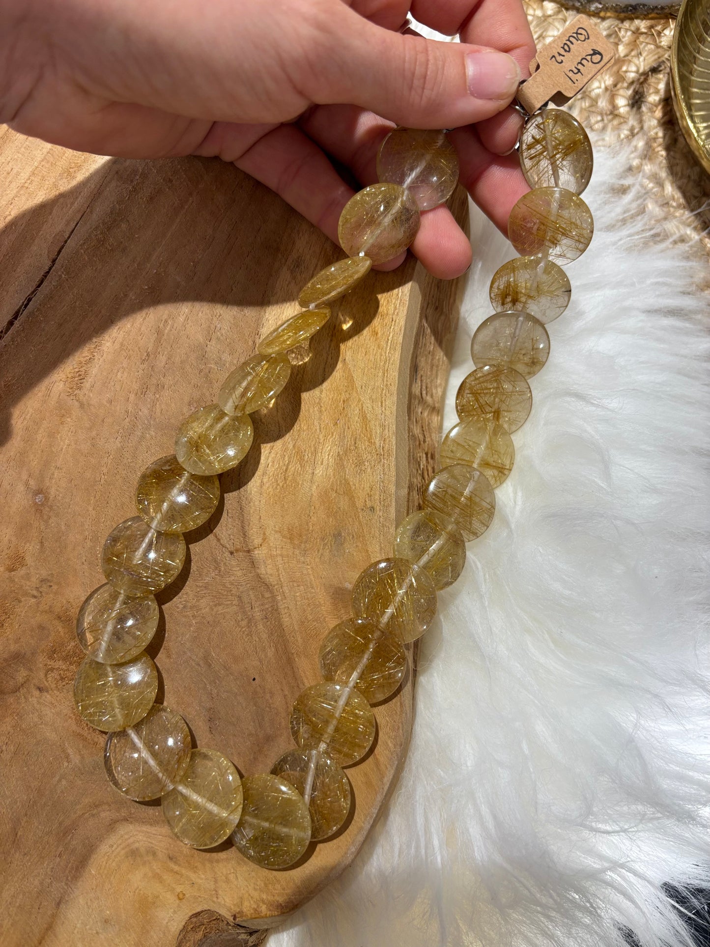 Rutilquarz-Kette, AAA+, Linsen, wunderschöne Rutile - Scholz GmbH