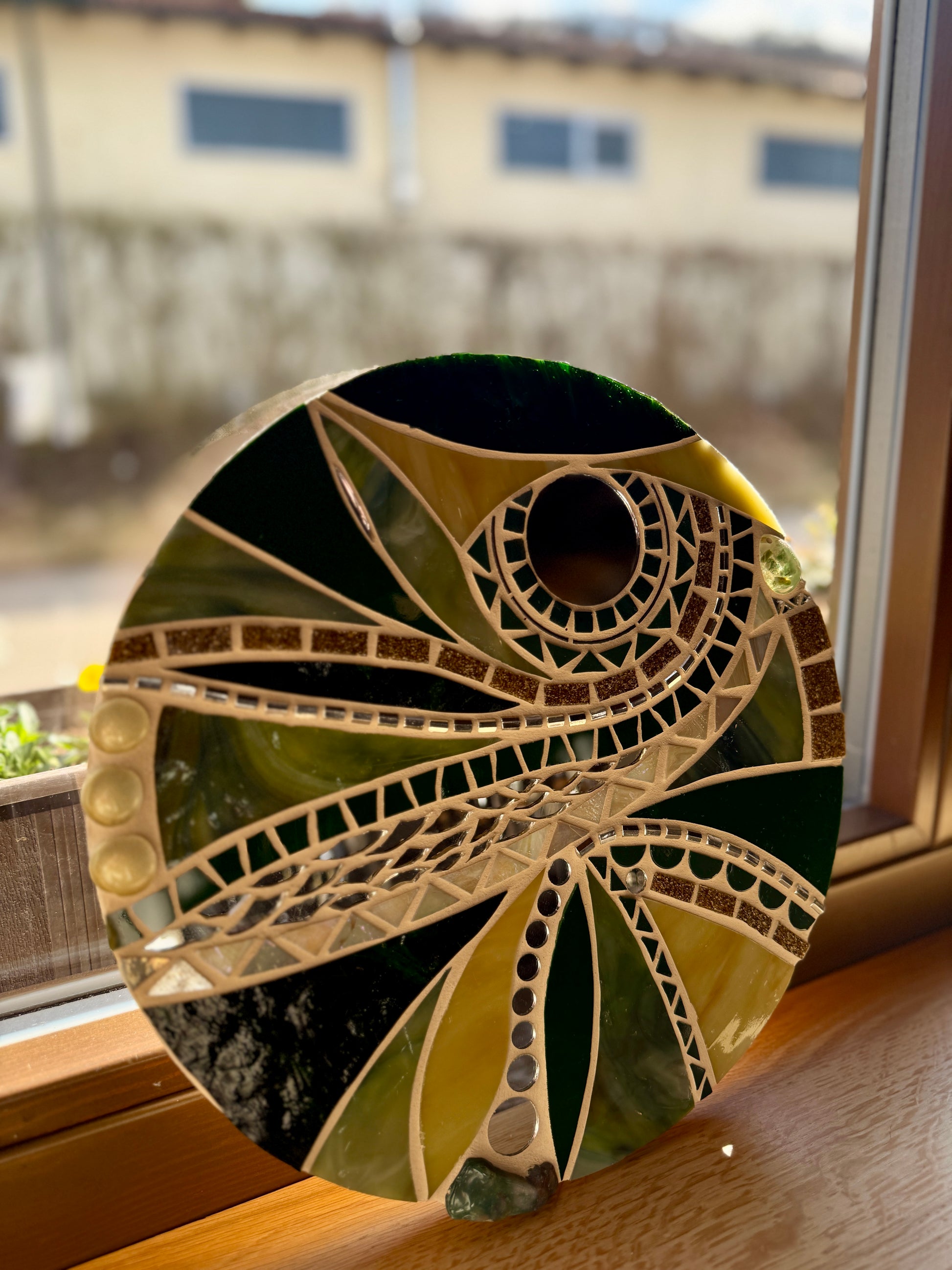 Mosaikbild mit Achat – Ø 30 cm - Scholz GmbH