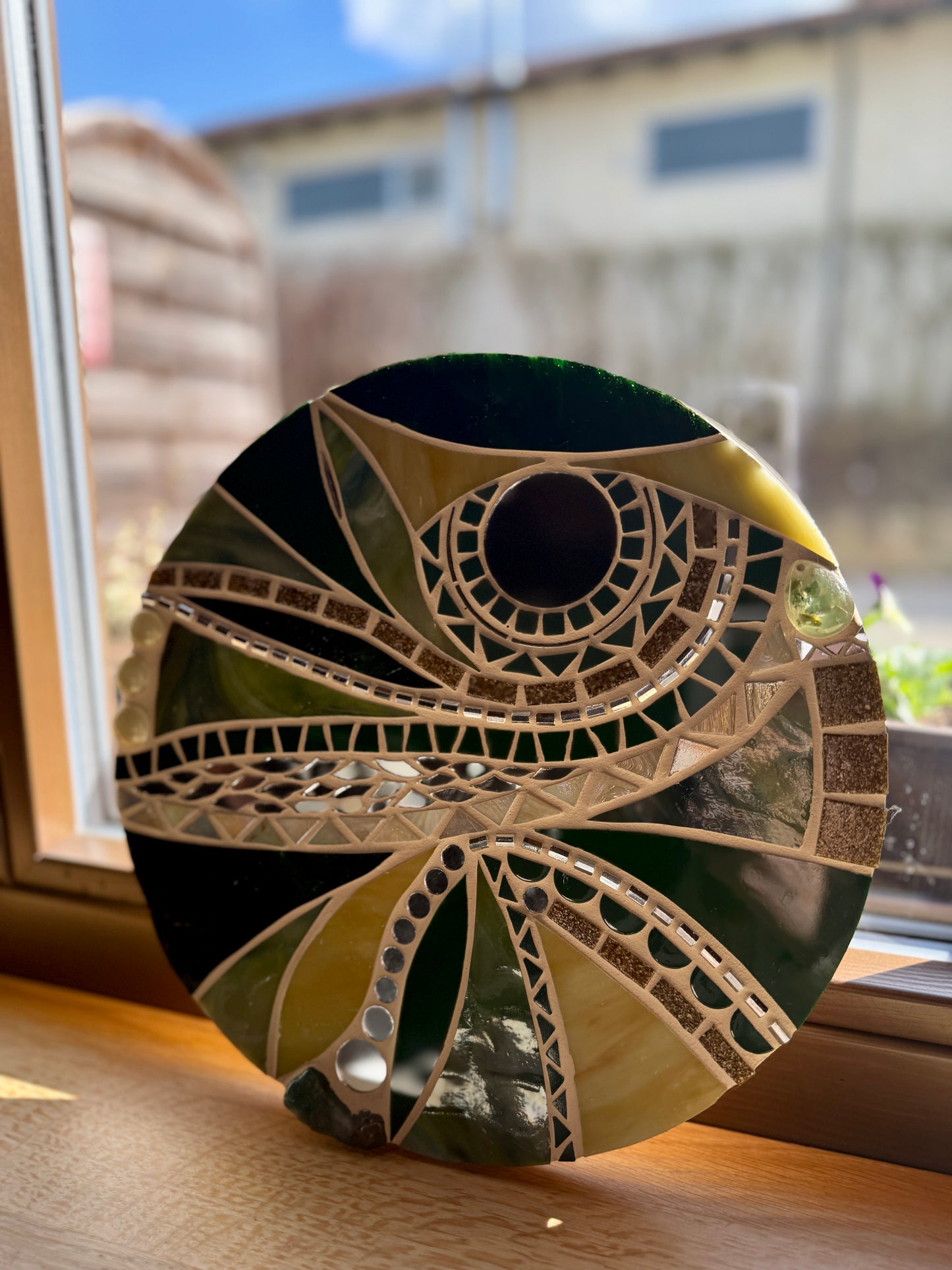 Mosaikbild mit Achat – Ø 30 cm - Scholz GmbH