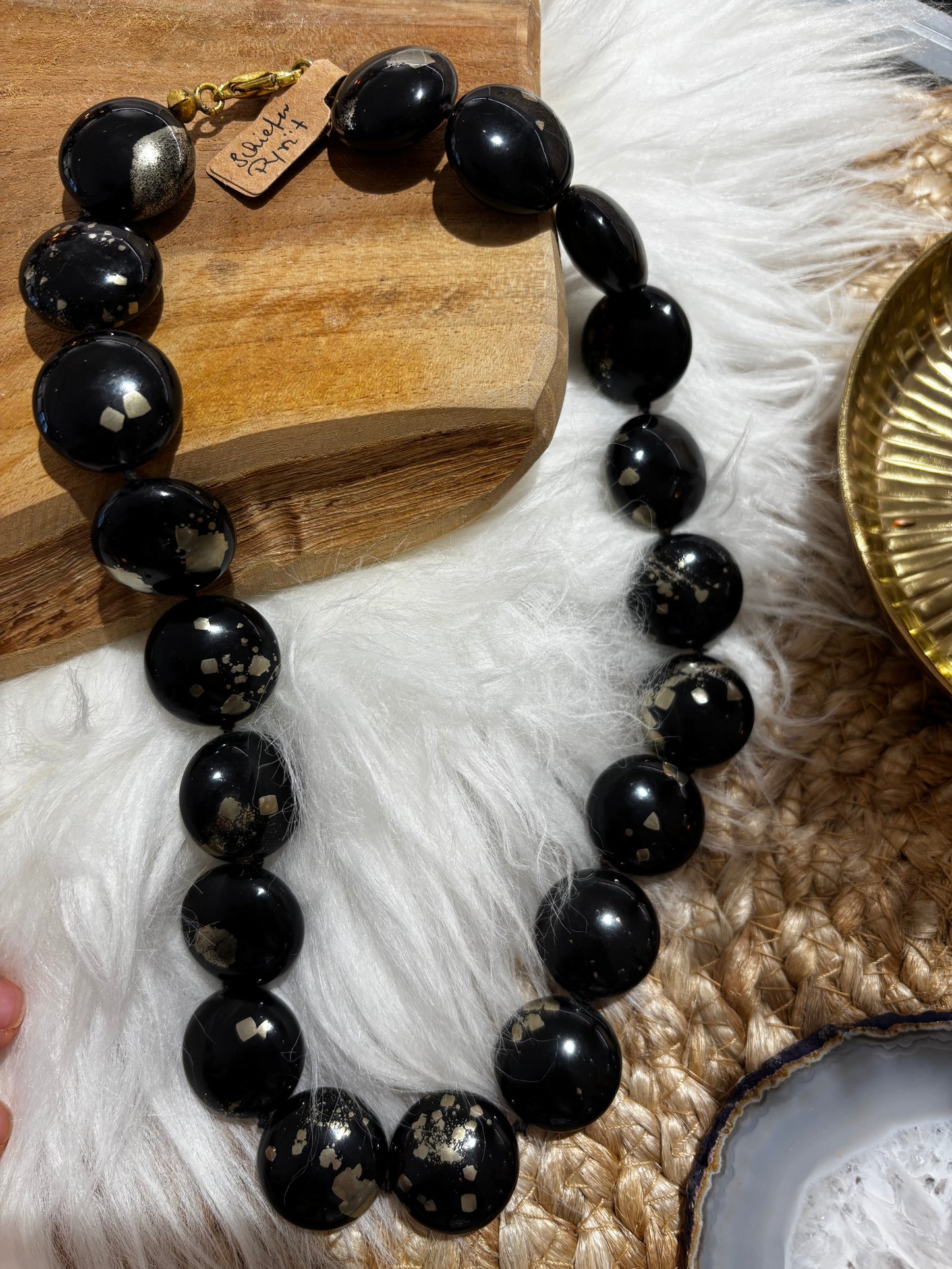 Schiefer-Pyrit-Kette, Linsen, glänzend - Scholz GmbH