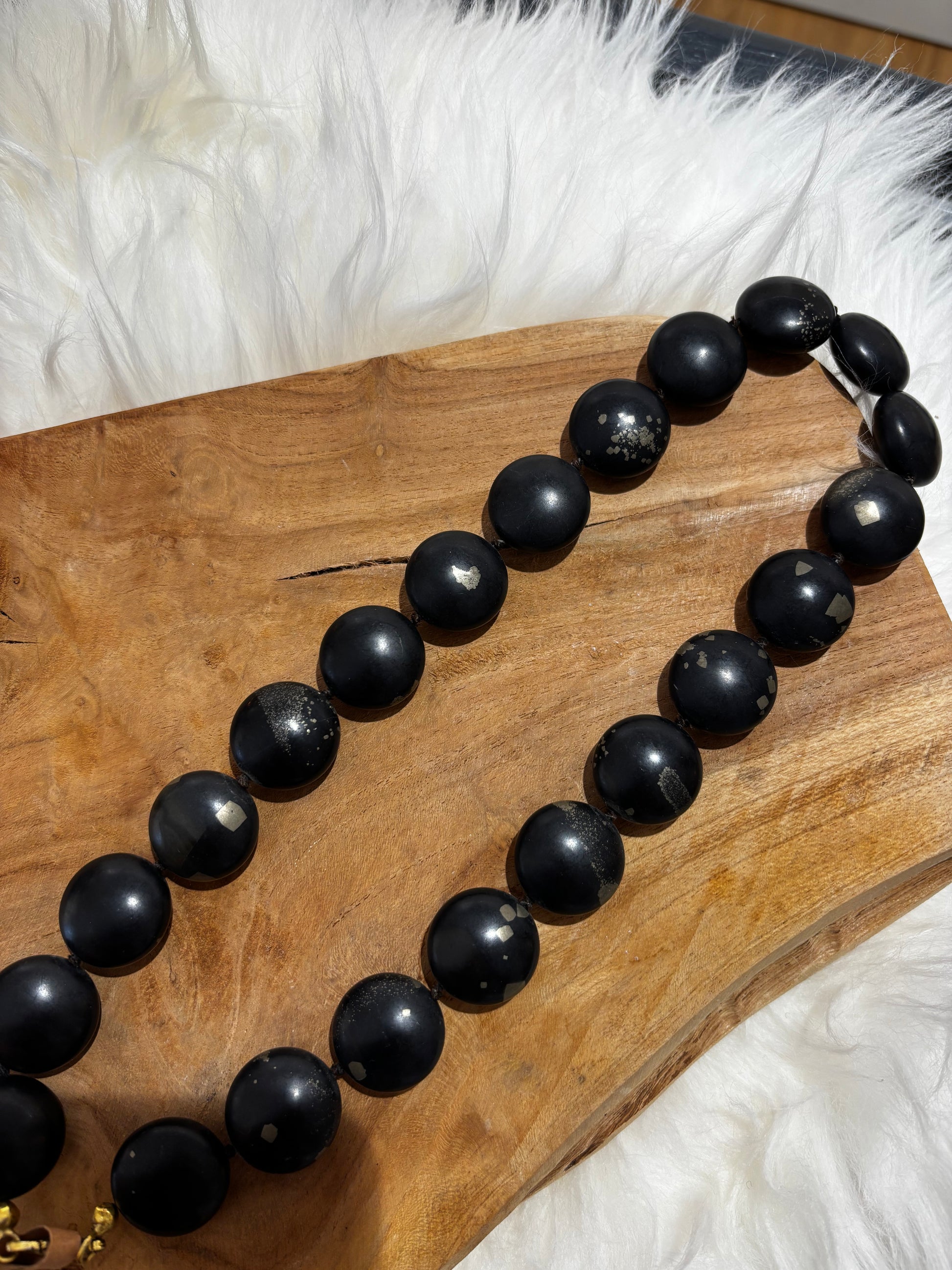 Schiefer-Pyrit-Kette, Linsen, matt - Scholz GmbH