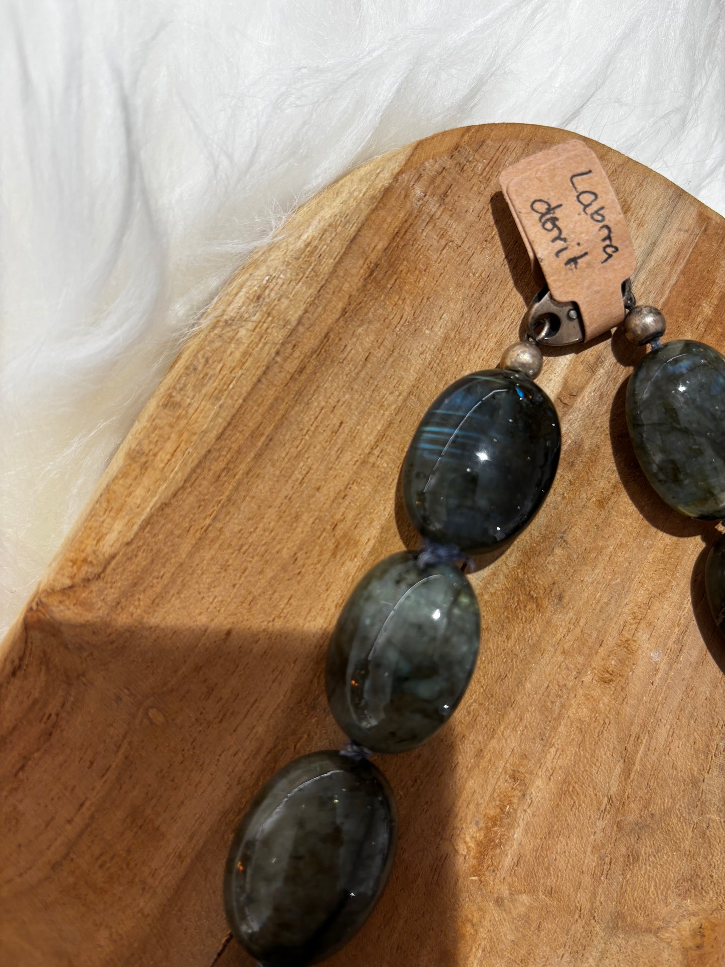 Labradorit-Kette, Oliven, AA+ - Scholz GmbH