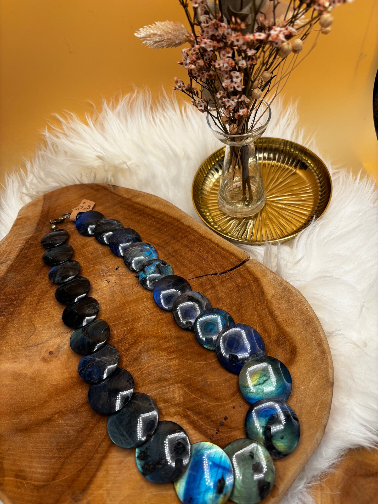 Labradorit-Kette AAA+, Linsen, verlaufend - Scholz GmbH