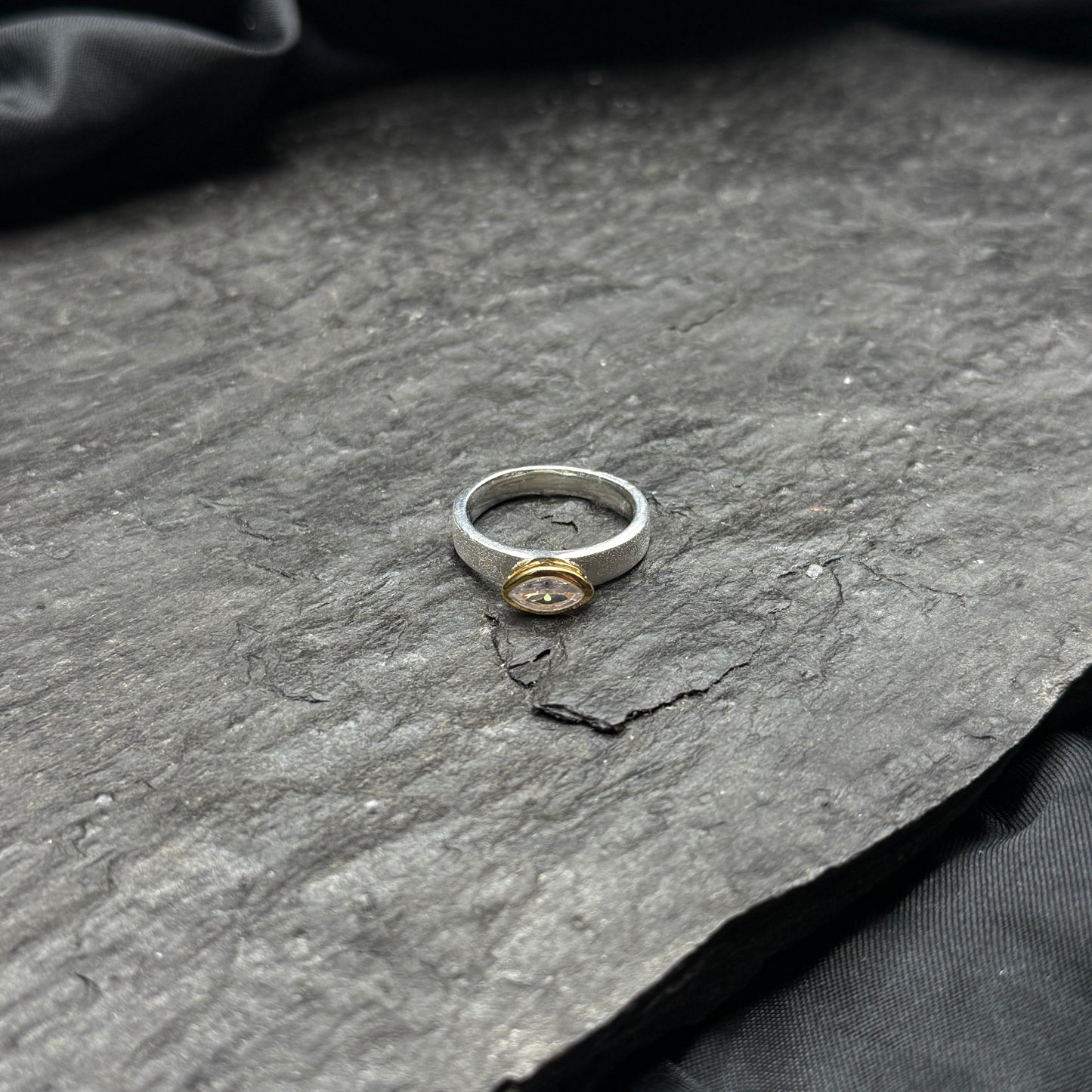 Bergkristall Ring Gr. 56