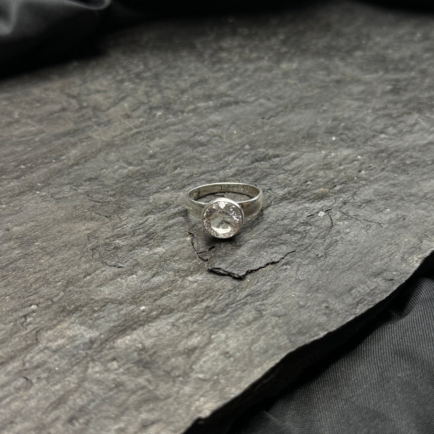 Bergkristall Ring Gr. 59