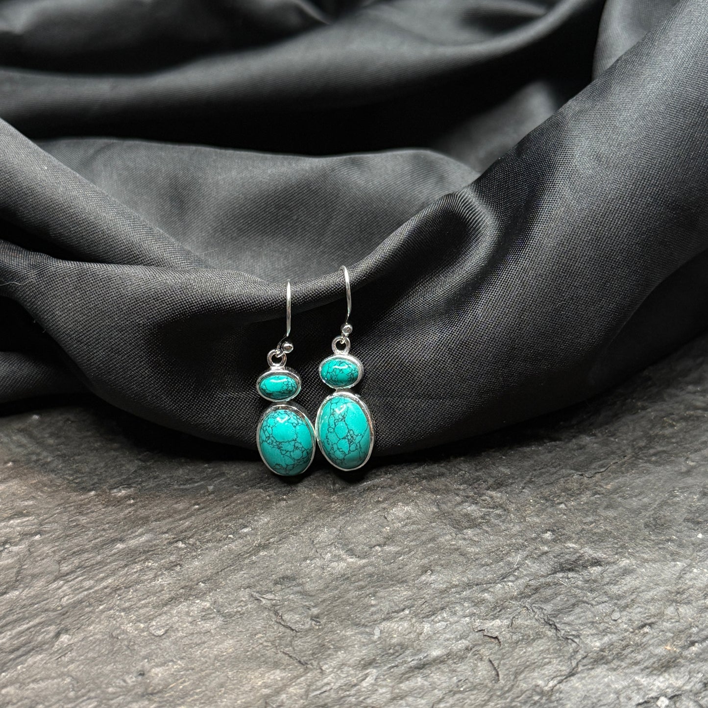 Türkis-Ohrhänger zweiteilig