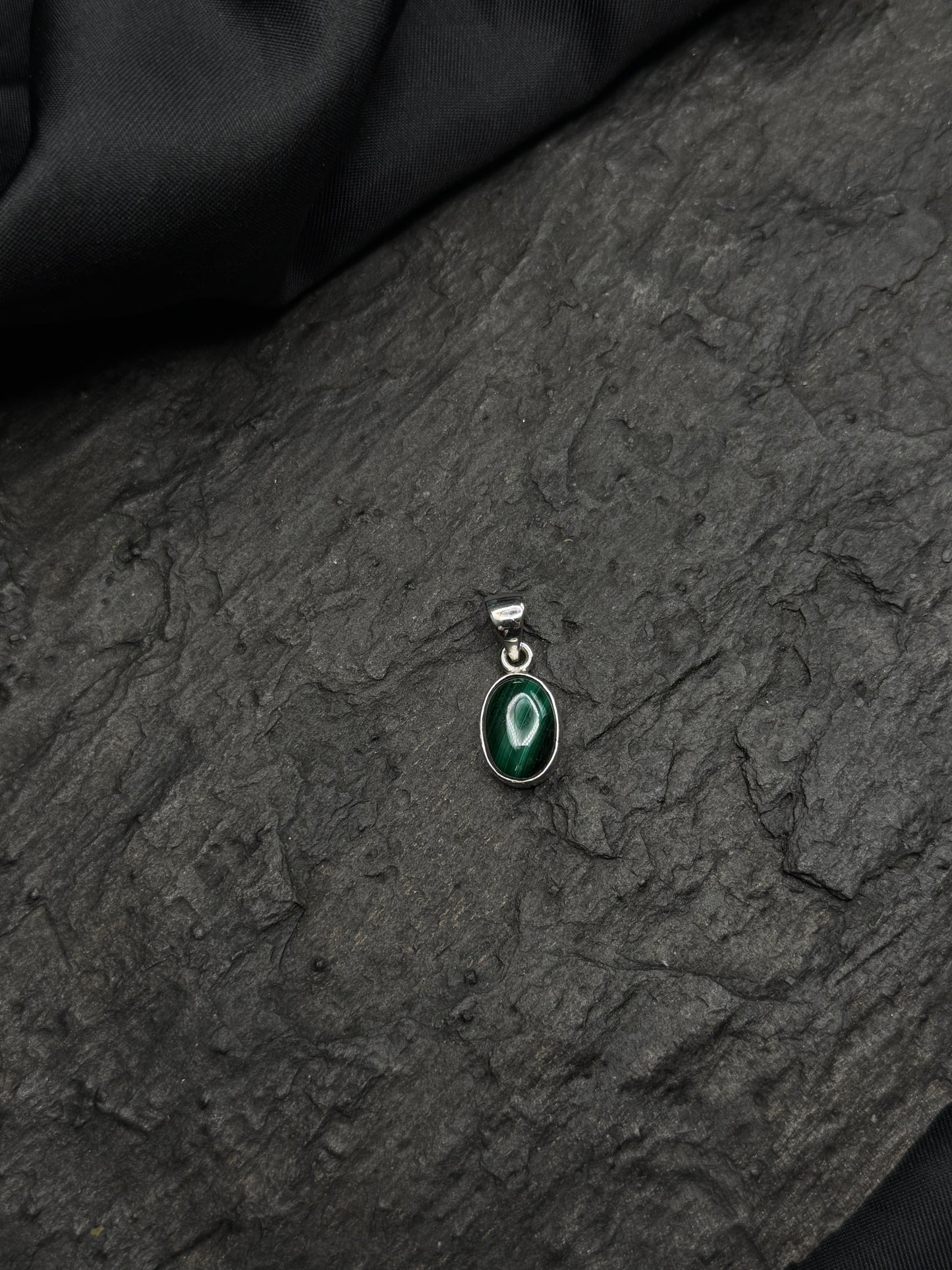 Malachit Anhänger, oval Cabochon - Scholz GmbH