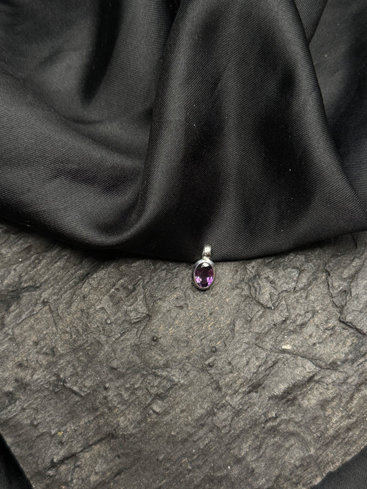 Amethyst-Anhänger, oval facettiert