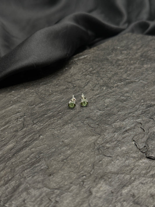 Turmalin Ohrstecker grün (Verdelith)