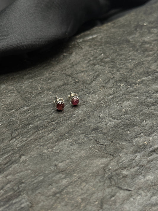 Turmalin Ohrstecker rosa (Rubelith)