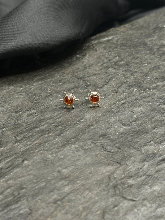 Bernstein Ohrstecker Rad