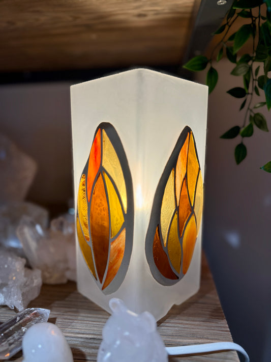 Mosaiklampe mit orangem Achat - Scholz GmbH